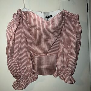 Sugar lips  dusty rose off the shoulder shirt Large NWTS
